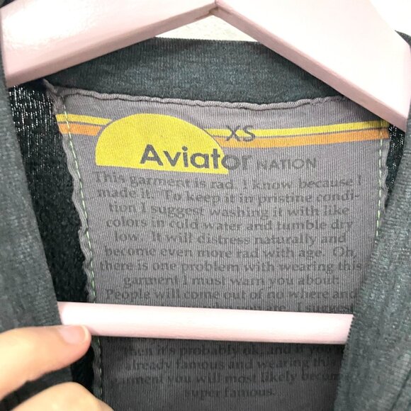 Aviator Nation Unisex Pray For Snow Long Sleeve Shirt Grey Size XS - Picture 4 of 7